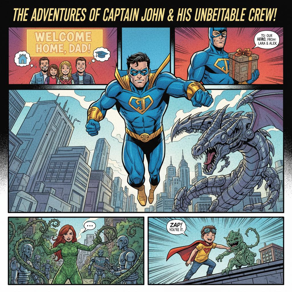 Custom 5-page comic book print and digital