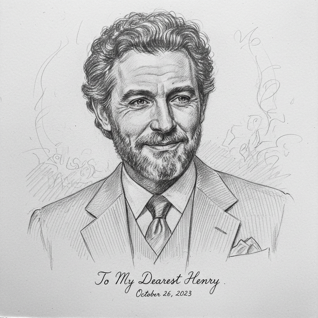Custom hand-drawn sketch portrait